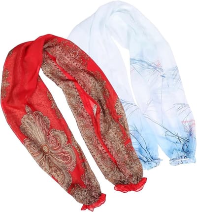 4-delige Zonnebescherming Sjaal met Mouwen van Chiffon voor Vrouwen - Ademend en Lichtgewicht Mouwcape voor Zomer, UV-bescherming en Modeaccessoire