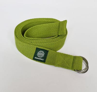 Samarali Yogariem van 100% Biologisch Katoen – 240 cm x 4 cm – Niet-Elastische Yoga Strap met RVS D-Ring – GOTS Gecertificeerd – Voor Yoga, Pilates & Stretching – 10 Kleuren
