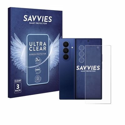 Savvies - Screenprotector voor Samsung Galaxy Z Fold 7 (Voor+Camera) - Folie Beschermfolie transparant 6 Stuks