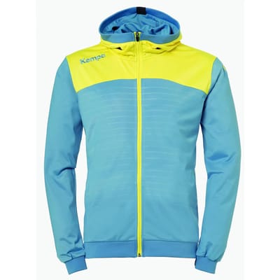 Kempa Emotion 2.0 Jas met Capuchon Dove Blauw-Limoen Geel Maat XL