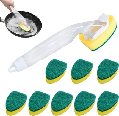 Spons met Handvat voor Afwas - Set van 10 Stuks, Ideaal voor Schoonmaken, Afwasmiddel en Keukenaccessoires