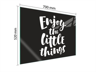 TMK ArtDeko - Beschermplaat - Glas - 70x52 cm - Zwart