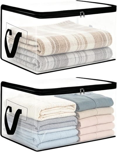 Opbergboxen voor Kleding - Opbergzakken Verhuis - Ruimte Besparen - Waterdicht Transparant - 55x35x315 cm - Grijs