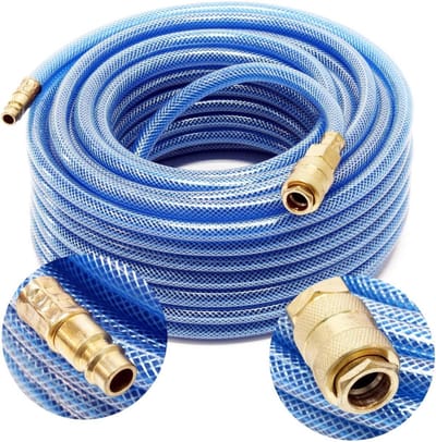 Thuys – Compressor Slang – Persluchtslang – Spiraalslang – Blauw – 20cm x 8cm x 12cm