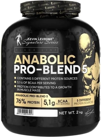 Kevin Levrone - Anabolic Pro Blend 5 Isolaat, Hydrolizaat, Caseine, Concentraat Mix - 2000g - Chocolade