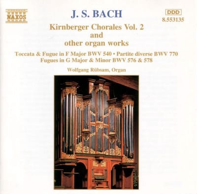 Wolfgang Rübsam - J.S. Bach: Kirnberger Chorales Vol. 2 And Other Organ Works (CD)