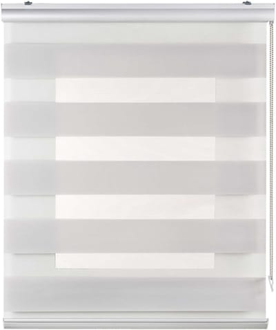 Storesdeco - Premium Duo rolgrodijn aluminium afwerking Lichtgrijs, 60x250 cm
