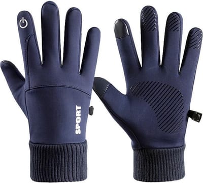 Edmondo Sport Winter Handschoenen - Antislip - Touchscreen - Fietsen - Outdoor - Sporten - One Size - Kleur Blauw