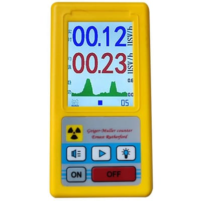 Compteur Geiger Portable multifonctionnel, détecteur de rayonnement nucléaire, dosimètre personnel jaune