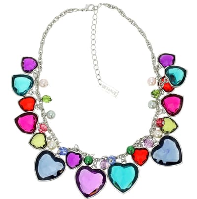 Behave ketting - Gekleurde harten - Nikkelvrij - Modeaccessoire