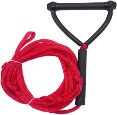 Wake Surf Touw - Watersport Lijn - Waterskiën Wakeboarden - Comfortabele Grip - 7.5 Meter - Rood Zwart
