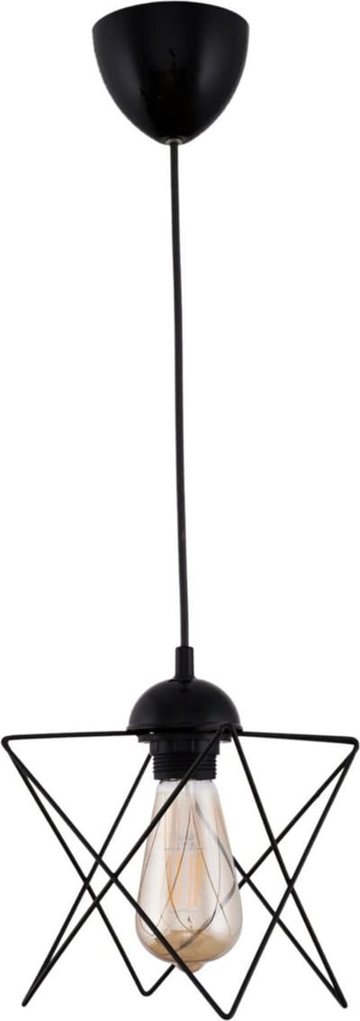 Verlichting - Kroonluchter Luus in Zwart Metaal - Afmetingen 21x18x60cm - Perfect voor Sfeervolle Verlichting