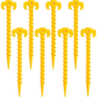 TOVBMUP 8 Stuks Haringen - Zeltheringen - 20 x 4,7 cm - Sterke grip, makkelijk in de grond te steken, niet gemakkelijk te breken - Geschikt voor camping, outdoor, strand en wandelen - Kunststof