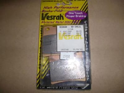 Plaquette de frein Vesrah pour Moto Suzuki 750 GSXF 1989 à 1997 Neuf