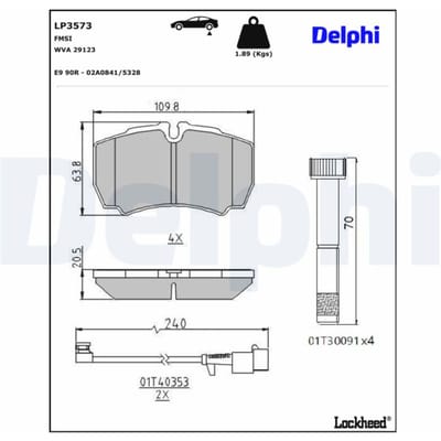 Remblokset DELPHI LP3573