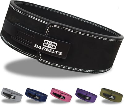 Barbelts Powerlift riem zwart 10mm - lever belt - XS - Top kwaliteit leer