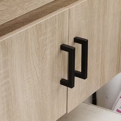 CHPN - Handgreepjes - Handgreep - 2 stuks - Zwarte Handgreep voor Kasten Keukens Lades en Deurtjes - Vierkante Metaalgreep - 224mm Hartafstand - Incl schroeven