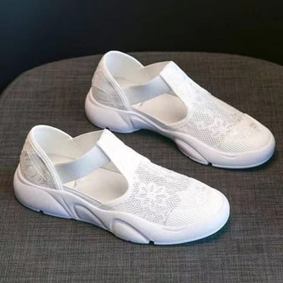 Dames Baotou Sponge Cake Dikke zolen Ademende casual platte schoenen Dames Platformschoenen Damesschoenen 38