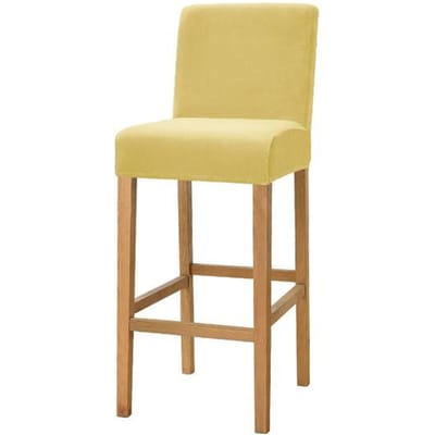 Zachte Fluwelen Korte Rug Stoelhoes Stretch Effen Kleur Barkruk Hoezen Voor Eetkamer Cafe Home Decor Kleine Zetel Hoes 1 st 1 piece