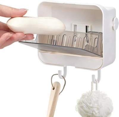 Dailygoods- Zeepbakje Wandmontage - Waterdicht - Douchemand - Keuken/Badkamer - Opbergontwerp - Uniek Design - 12,5 x 4,6 x 11 cm