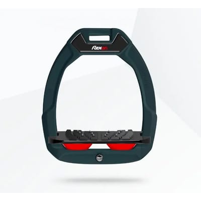 Veiligheidspedaal Paardrijden Ingelengd Ultra Grip Groen/Zwart/Rood Flex-On Safe-On
