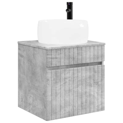 vidaXL - Wandgemonteerde - wastafelmeubel - Betongrijs - 49 - x - 44,5 - x - 66 - cm