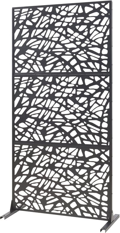 Scheidingswand Poskind zwart 200x100x50 cm casa.pro