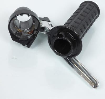 Kit cocotte et poignée Lusito noir Ø22mm + levier lisse pour moto cyclo vintage
