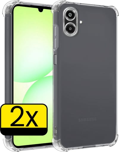Hoesje - 2 Stuks - Geschikt voor Samsung Galaxy A07 - Sterk & Shockproof - Siliconen Case - Back Cover - Telefoon Hoes Shock Proof - Telefoonhoesjes - Transparant