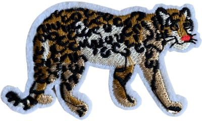 Carnaval strijkapplicatie Luipaard / Leeuw - Leopard strijk patch - Strijk embleem 3 cm / 5 cm
