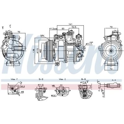 Airco-compressor NISSENS 890919