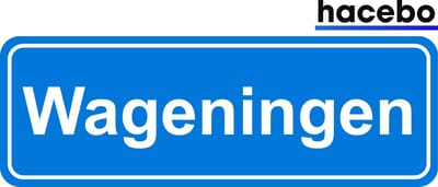 Hacebo - Plaatsnaam Sticker - 29x10 CM - Wageningen sticker - Verkeersborden sticker - grappige cadeaus - Wageningen