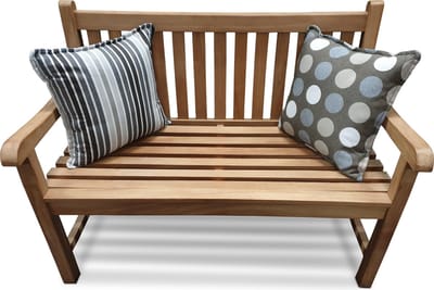 Tuinbank van Teak | 120 cm - 2-Persoons / 2-Zits | Naturel  / Original  | BONANY | Geschuurd & Olie op Waterbasis | Klassiek & Traditioneel | Stevig | Tuinzetel | Bank voor Tuin