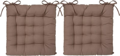 Atmosphera Tuintoelkussen - 2x - taupe - katoen - 38 x 6 cm - zitkussen