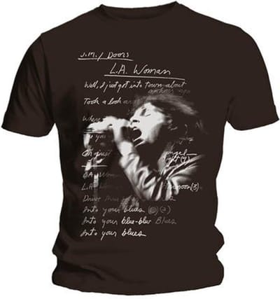 The Doors - LA Woman Lyrics Heren T-shirt - S - Zwart