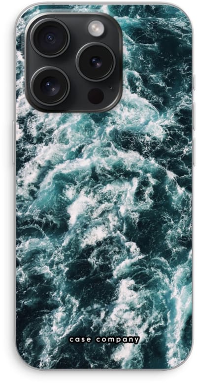 Case Company® - Hoesje geschikt voor iPhone 15 Pro hoesje - Zee golf - Soft Cover Telefoonhoesje - Bescherming aan alle Kanten en Schermrand