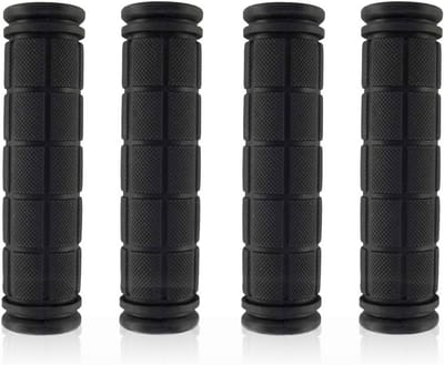 Fiets Handvatten - Stuur Grip - Comfortabel Fietsen - Anti-slip Rubber - 120 mm Lengte - Zwart