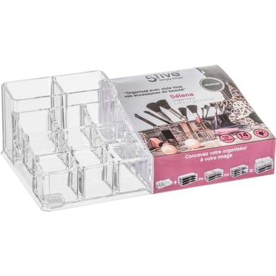 Make-up organizer 14 vakken rechthoek 22,5 x 7 cm van kunststof - Nagellak houder - Make-up houder - Organizers