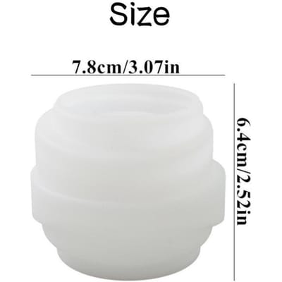 Onregelmatige ronde siliconen mallen voor kleine potten met succulente bloemen, doe-het-zelf wit
