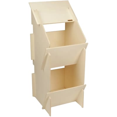 Houten Pluimvee Legnest – 81x37cm – Legbak voor 10 Kippen tot 2 KG – Leghok – Broedplaats – Voor Binnen en Buiten – Eenvoudige Installatie – Verwijderbare Bodems – Voldoet aan EU Richtlijnen - Dak – Open Hok