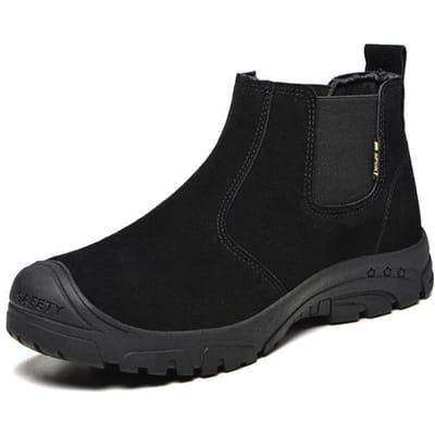 Suède Lasschoenen Heren Veiligheidslaarzen Stalen Neus Werkschoenen Sneakers Mannelijk Anti-Verplettering Anti-Slip Werklaarzen Heren Veiligheidsschoenen Schoenen 46