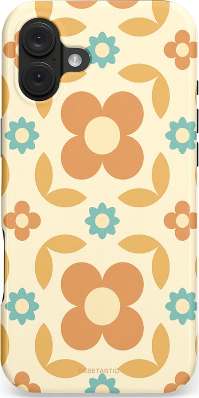 Casetastic hoesje geschikt voor Apple iPhone 16 Plus - MagSafe - Dubbellaagse bescherming - Retro verlangen - Fashion Case - Crème Perzik Goud