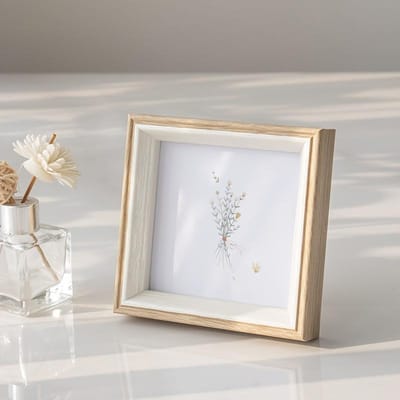 1 stuks Eenvoudige Scandinavische Fotolijst Tafel Vierkant Plastic Fotolijst 6 Inch Slaapkamer Woonkamer Trouwfoto Wash Fotolijst A white