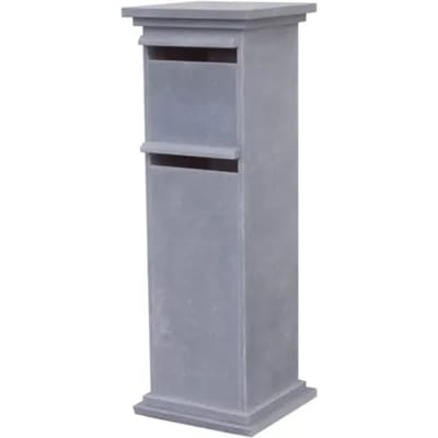 Brievenbusunit Sevilla Dubbel - Natuursteen - Blauwe Hardsteen - 45x132x45cm