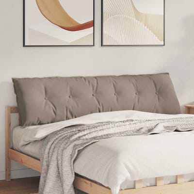 vidaXL - Rugkussen - Taupe - 180 - x - 50 - cm - Microvezel - Stof