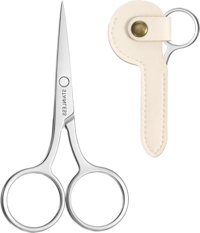 Professionele roestvrijstalen scharen voor wenkbrauwen, baard, neus en manicure - 2 stuks voor perfect gezichtshaar en nagelverzorging