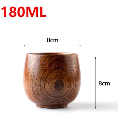 Natuurlijke houten grote buikbekers Jujube houten beker Bier Thee Koffie Melk Waterbeker Keuken Bar Drinkgerei Bierpul voor Keuken Bar 101-200ML brown