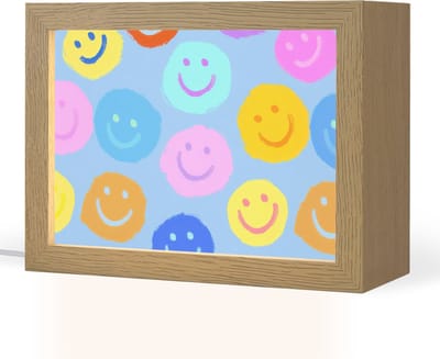 Nachtlampje 20x15 cm - Kinder lampje - Smileys - Kleurrijk - Grappig - Tafellamp kinderkamer - Slaapkamer lamp - Bedlamp kinderen - Kinderlampje stopcontact - Wandlamp babykamer - Nachtlampjes
