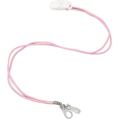 Câble d'écouteur 2 broches Lanière portable anti-perte Sécurité Fixation à clip blanc Protection Rose white