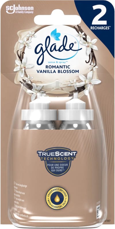 Glade Sense & Spray Romantic Vanilla Blossom 2 stuks 18 ml